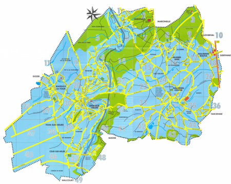 Ham-sur-Heure-Nalinnes - Plan de l'entité